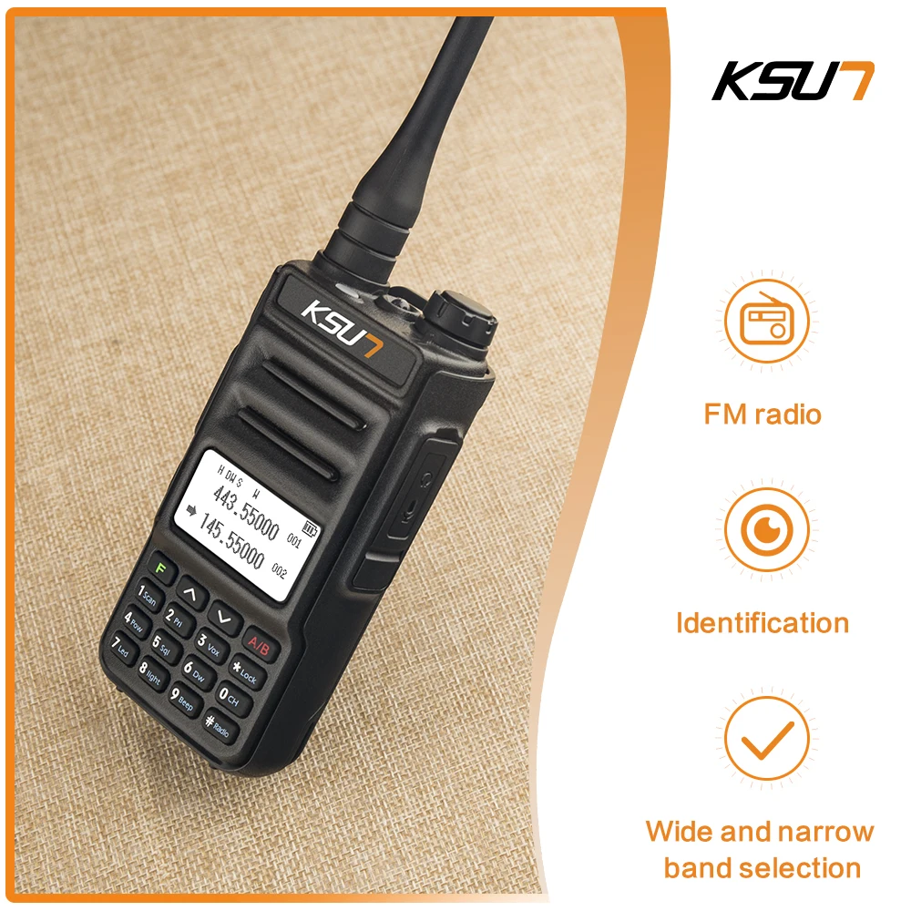 KSUN X-UV2D VHF UHF Dual Band Walkie-talkie 8W obojsmerný Rádiový Vysielač Walkie Talkie