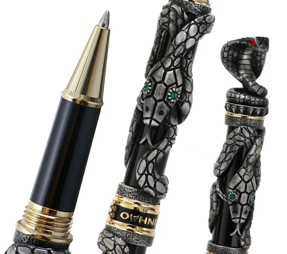Kvalitné Luxusné Jinhao Had Guľôčkové Pero 0.7 MM Nib Novinka Cobra 3D Vzor Pero pre Mužov Obchodné Kancelárske potreby, Darčekové