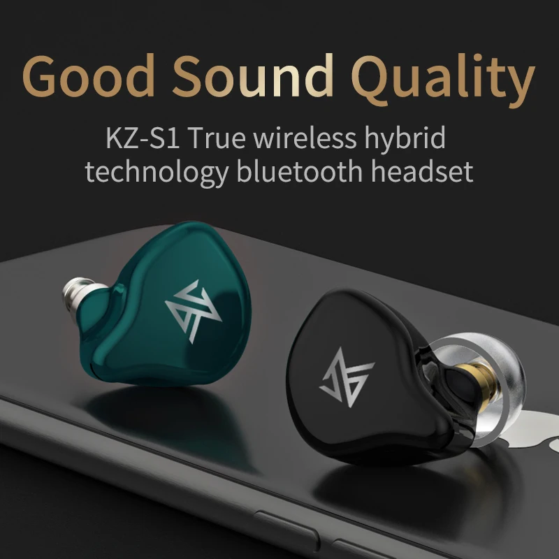 KZ S1D S1 TWS Wireless Touch Ovládania Bluetooth 5.0 in-ear Dynamické Slúchadlá Bezdrôtové Bluetooth slúchadlá E10 C12 ZSX ZS10PRO