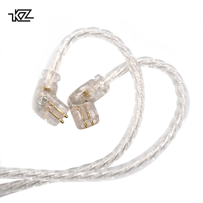 KZ ZSX/ZSN Pro/ZS10 Pro/AS16 Slúchadiel, Strieborné pozlátené upgrade kábel 2PIN pin 0,75 mm vysokú čistotu kyslíka zadarmo medi Slúchadlá drôt