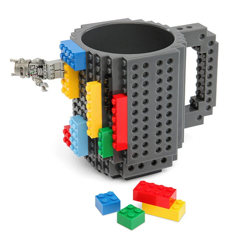 Kávové Hrnčeky 350 ml Stavať-Na Tehla Hrnček DIY Bulding Bloky Tvorivé Drinkware BPA Free Lego hrnček Narodeninám Tazas Lego