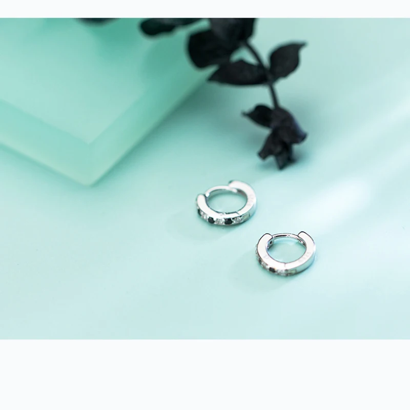 Kórea Hot Štýl Čistý 925 Sterling Silver Jednoduchý Módny, Elegantný Zirconia Stud Náušnice Šperky pre Ženy
