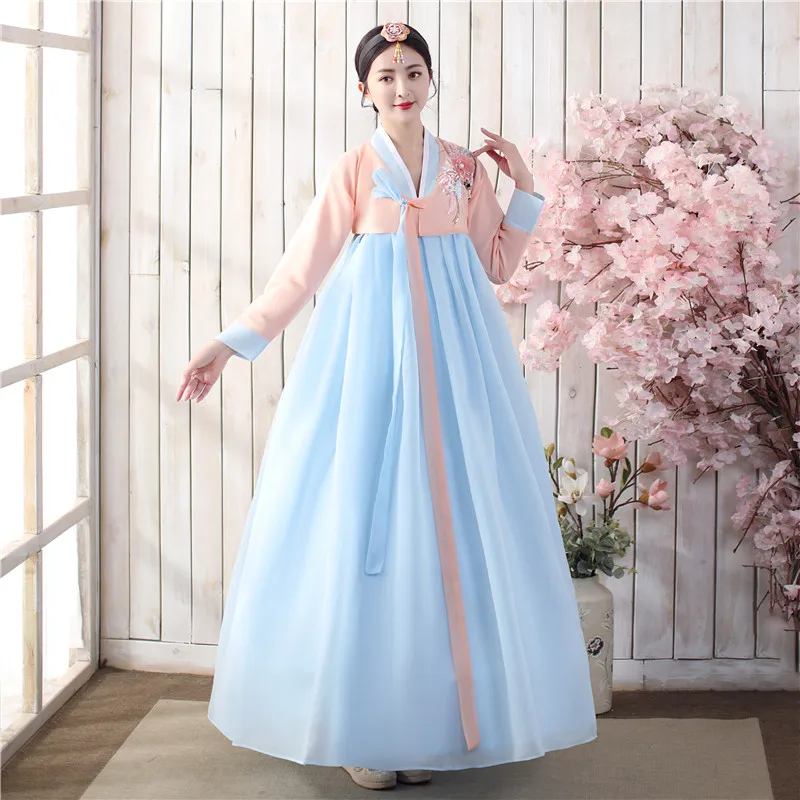 Kórejský Hanbok Šaty Dávnych Tradičné Fáze Tanečných Kostýmov, Ženy Ázijské Šaty Lady Palác Kórea Svadobné Oriantal Tanec Handričkou