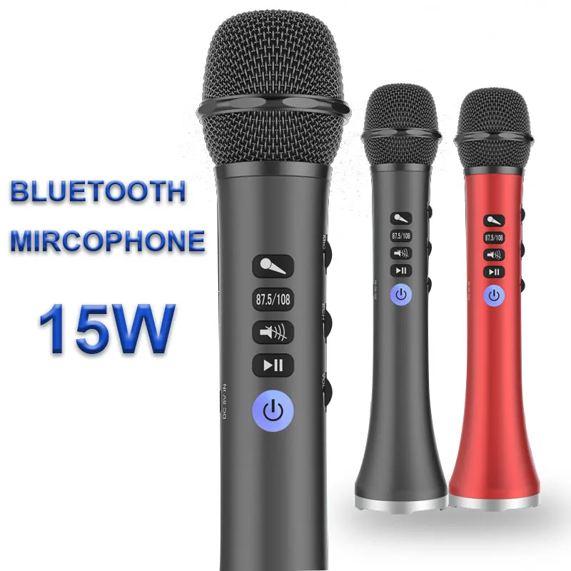 L-698 Profesionálne 15W Prenosné USB Bezdrôtová Karaoke Mikrofón Reproduktor Domov KTV pre Prehrávanie Hudby a Spevu, Reproduktor