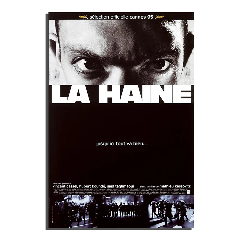 La haine (1995) Vintage filmový plagát 24x36 palcový 001