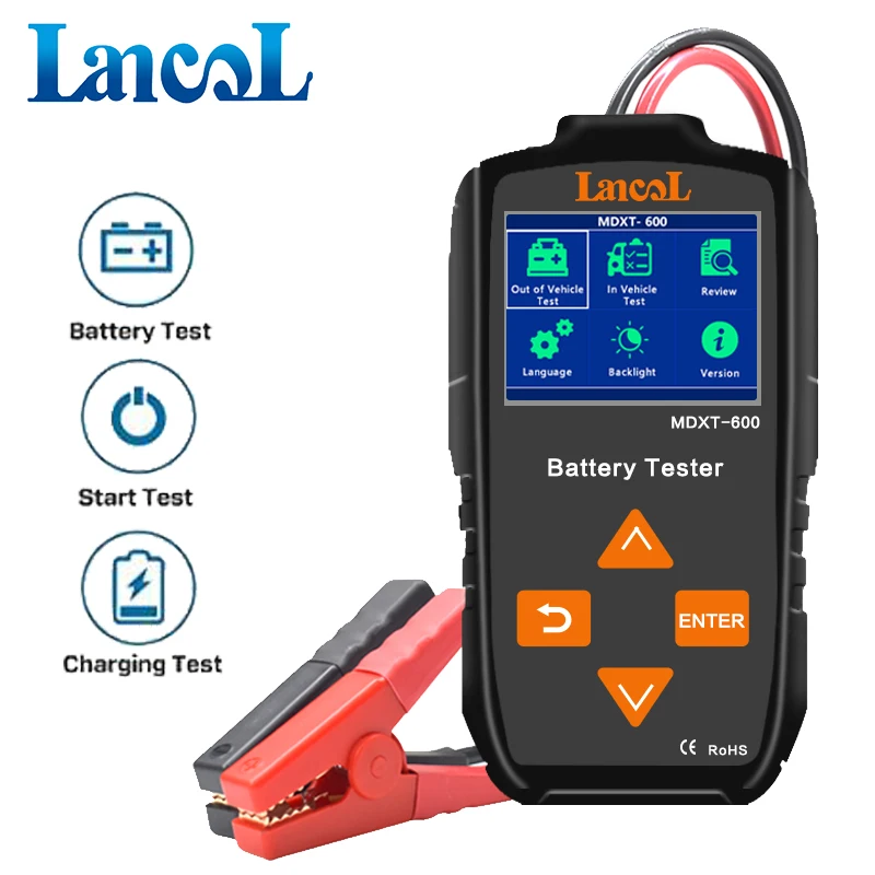 Lancol 12v autobatérie Tester na Naštartovaní Systému a Nabíjanie Systém Kontroly Nástroj 40-2000 CCA Automobilový Zlé Bunky Nástroj Testu