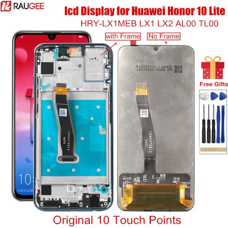 LCD Displej pre Česť 10 Lite HRY-LX1MEB Dotykový LCD Digitalizátorom. Montáž Obrazovke Náhradná pre Huawei Honor 10 Lite 6.21