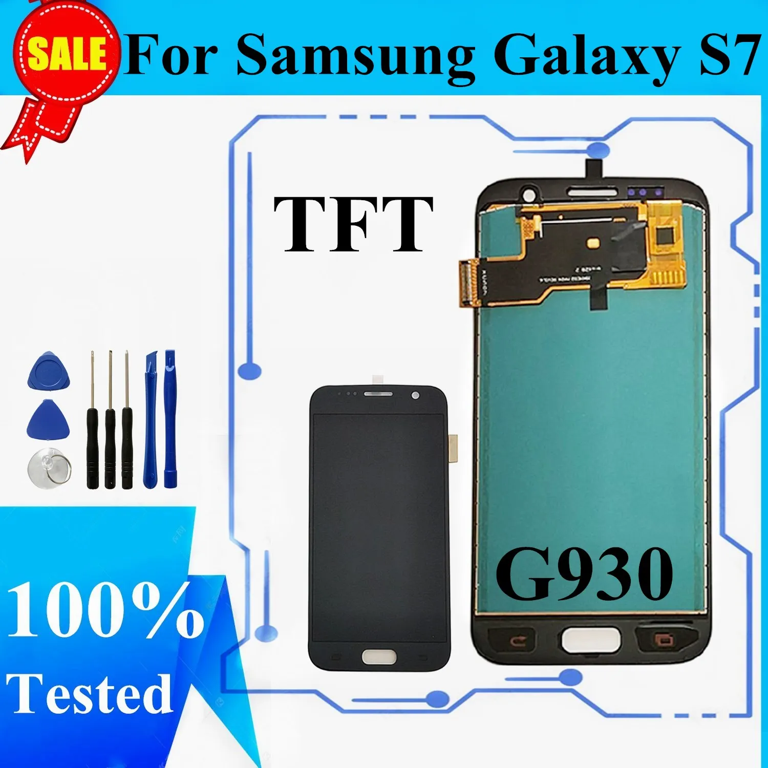 LCD Samsung Galaxy S7 SM-G930 TFT LCD Displej A Dotykové Panel Digitalizátorom. Montáž Pre SAMSUNG S7 G930F Náhradné LCD Displej