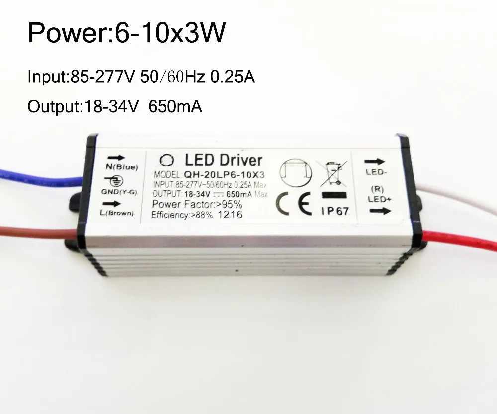 Led Driver Transformer Napájací Adaptér AC110-260V 10W 20W 30W 50W Nepremokavé Elektronické outdoor IP67 led svetlomet