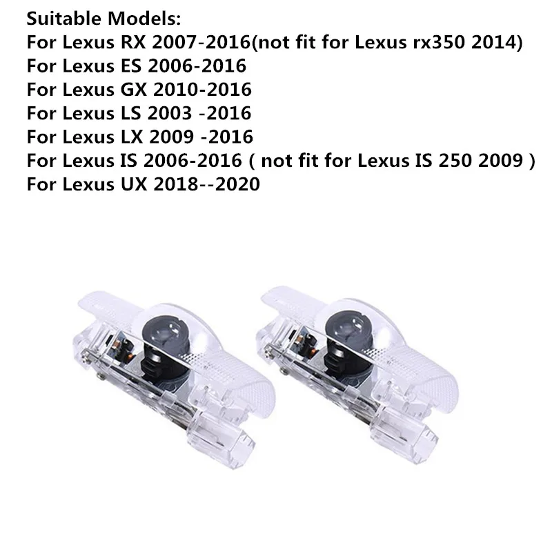 LED Dvere Auta Ghost Tieň Logo Projektor Svetlá Pre Lexus IS300 IS350 2008 2010 RX ES GX LS LX JE ES300 ES350 GX460 GX470 Série