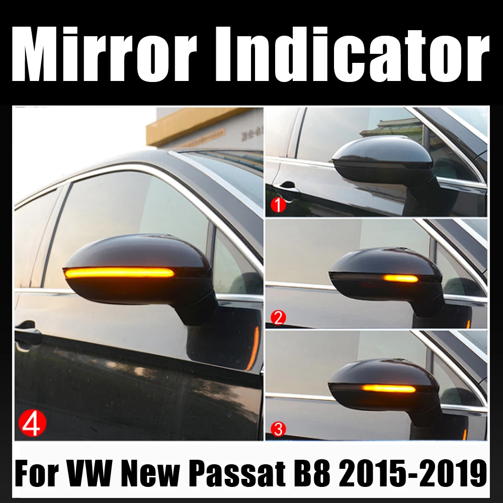 LED Dynamický Zase Signálneho Svetla Tečúcej Vody Blinker Pre Volkswagen VW Passat B8-2020 Pre Arteon 2016-2017 Blikajúce Svetlo