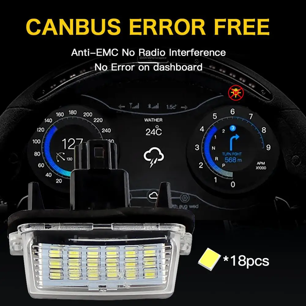 LED Licenčné Číslo Doska Svetlo na Čítanie špz svetlo Plug and play Pre Toyota Yaris/Vitz Camry Corolla Prius C Ractis Verso S