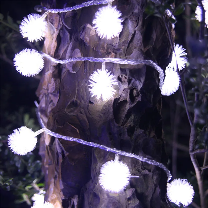 LED loptu Snehu String Svetlá 3-10m Girlandy na Vianočné Strom Rozprávkových Svetiel na Batérie Dekoroch Vianoce, Nový Rok Holiday Party Osvetlenie