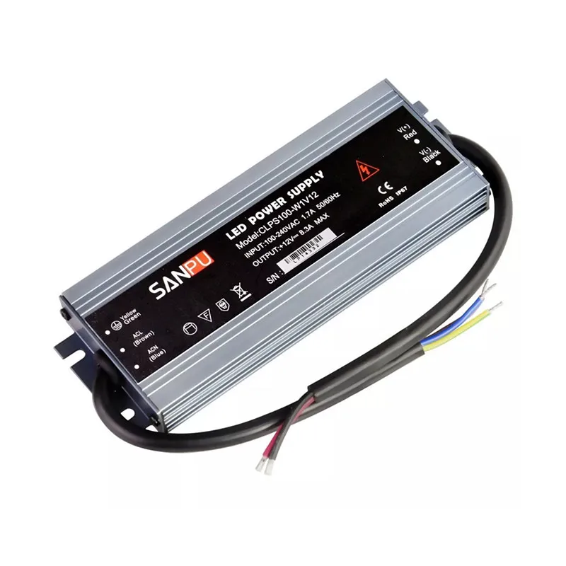 LED ultra-tenké vodotesný IP67 napájanie AC 110V 220V na DC12V DC24V LED Driver Nepremokavé Ultra Tenký LED Svetlo Transformer