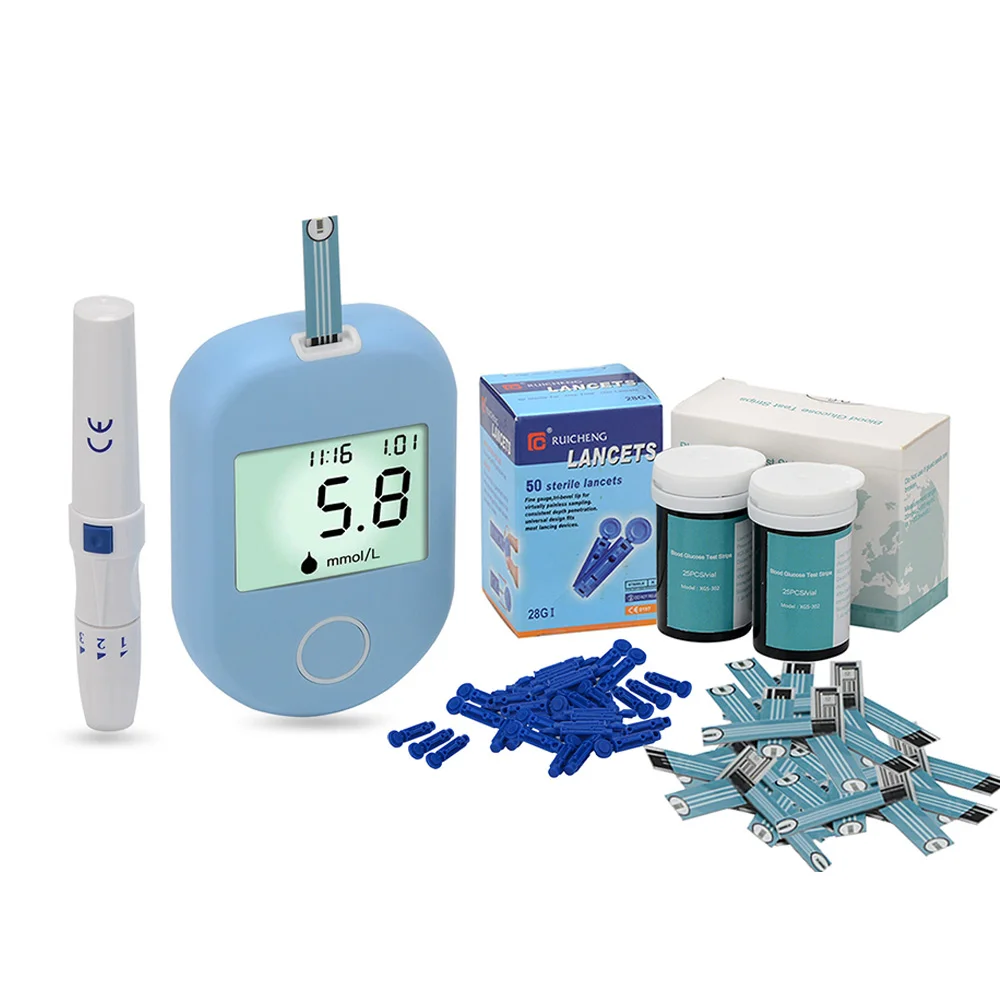 Lekárske Cukru V Krvi Tester Diabetes Glukózy Meter Glukózy, Cukor Testovanie Stroj Testovacie Prúžky Diabetes Lancets Krvný Test Prst