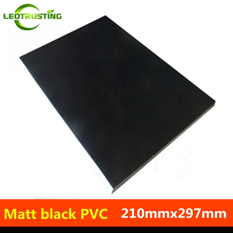 Leotrusting 50sheets A4 Veľkosť 210mmx297mm Matnej Čiernej PVC Nálepky na Tlač Čierneho Vinylu PVC A4 Samolepiace Nálepky pre Laserové Tlačiarne