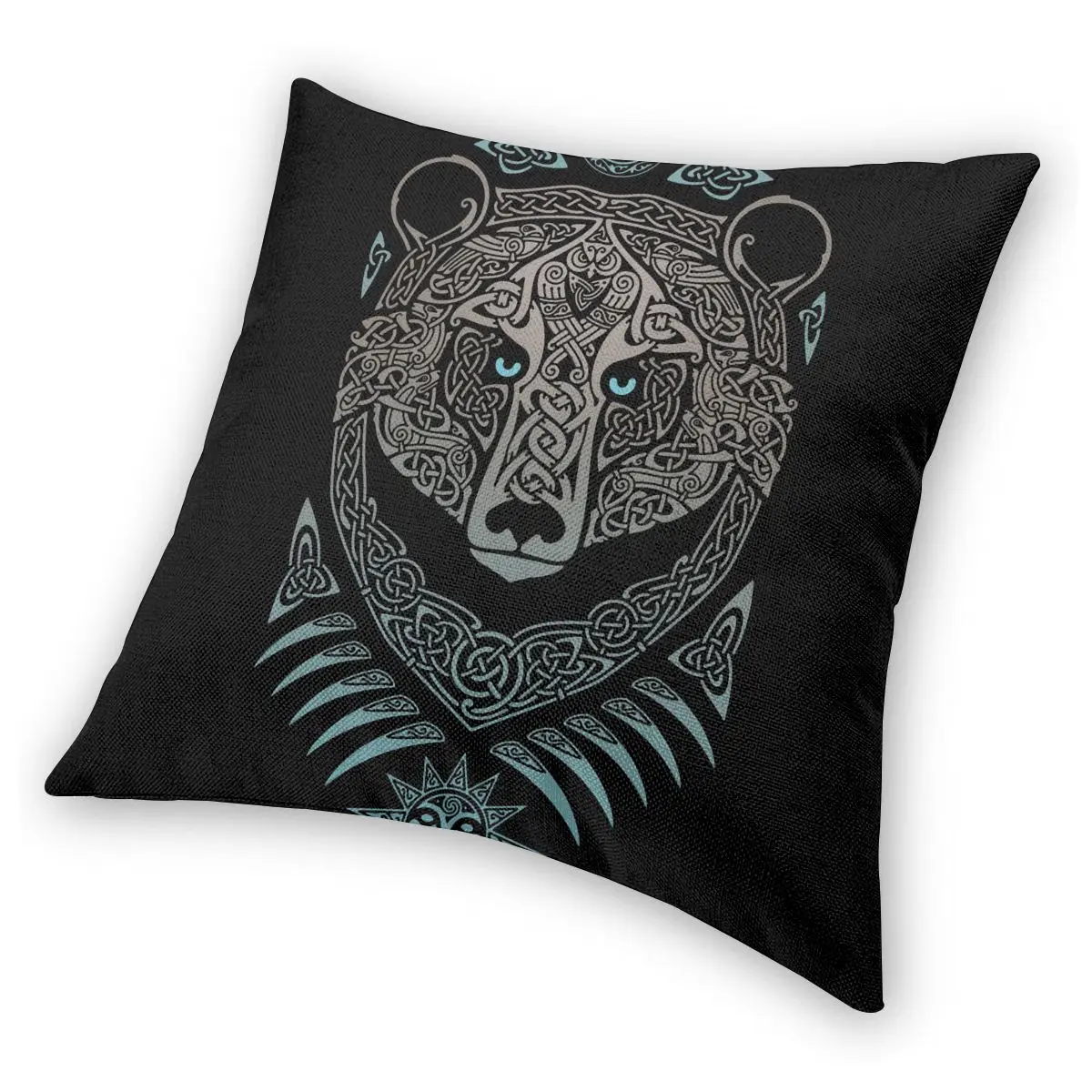 Les Pán Vikingovia Škandinávskych Medveď Pillowcover Domov Dekoratívny Vankúš Hodiť Vankúš pre Sofa Polyester obojstranné