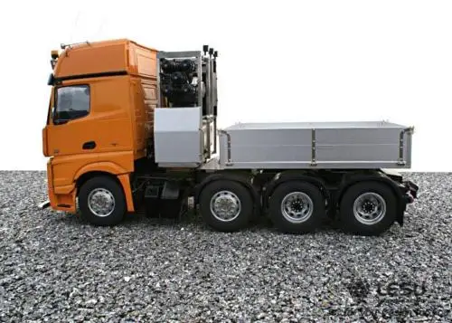 LESU RC 280MM Kovové Auto Vedierko Cargo Box 8*8 Traktor, nákladné auto Model 1/14 DIY do tmy TH02010