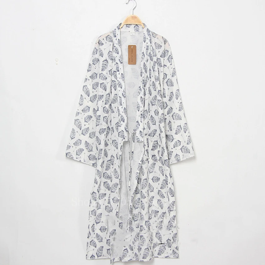 Letné Japonské Kimono Pyžamo Muži Male Cardigan Dlhé Šaty, Tradičné Oblečenie Yukata Domov Japonský Štýl Sleepwear Nightgown