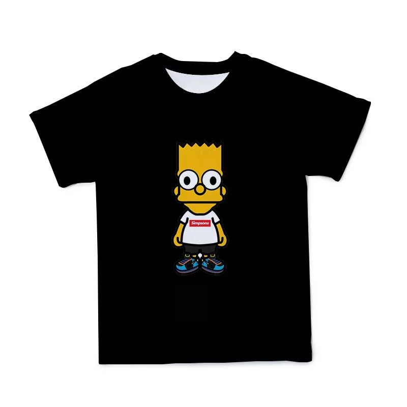 Letné Nové Simpsons 3D pánske Oblečenie T-Shirt Pohodlné A Priedušná Jemné Obyčajný Tkaniny Materiál O-Neck T-Shirt Oblečenie