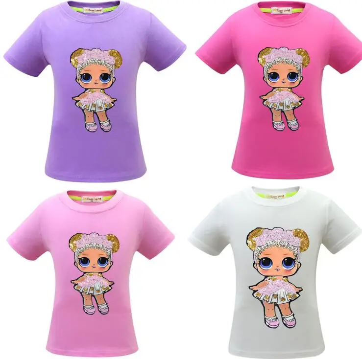 Letné nové T-shirt dieťa dievča, L. O. L módne oblečenie detí krátky rukáv bežné L. O. L t tričko bavlna Deti Topy Tees