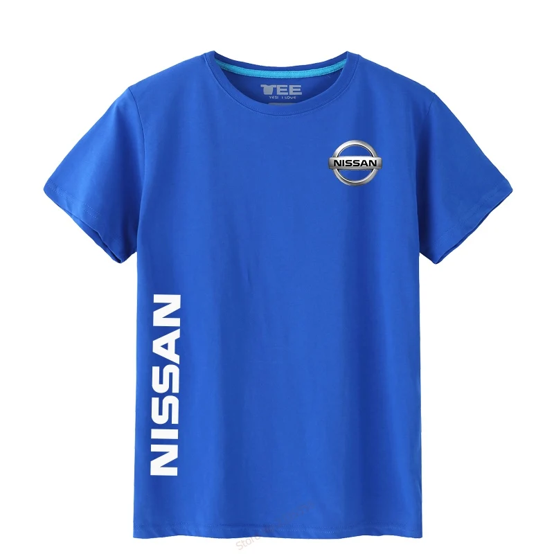 Letné nový dizajn farbou Nissan T-shirt o-krku bavlnené tričko pre ženy a mužov tričko