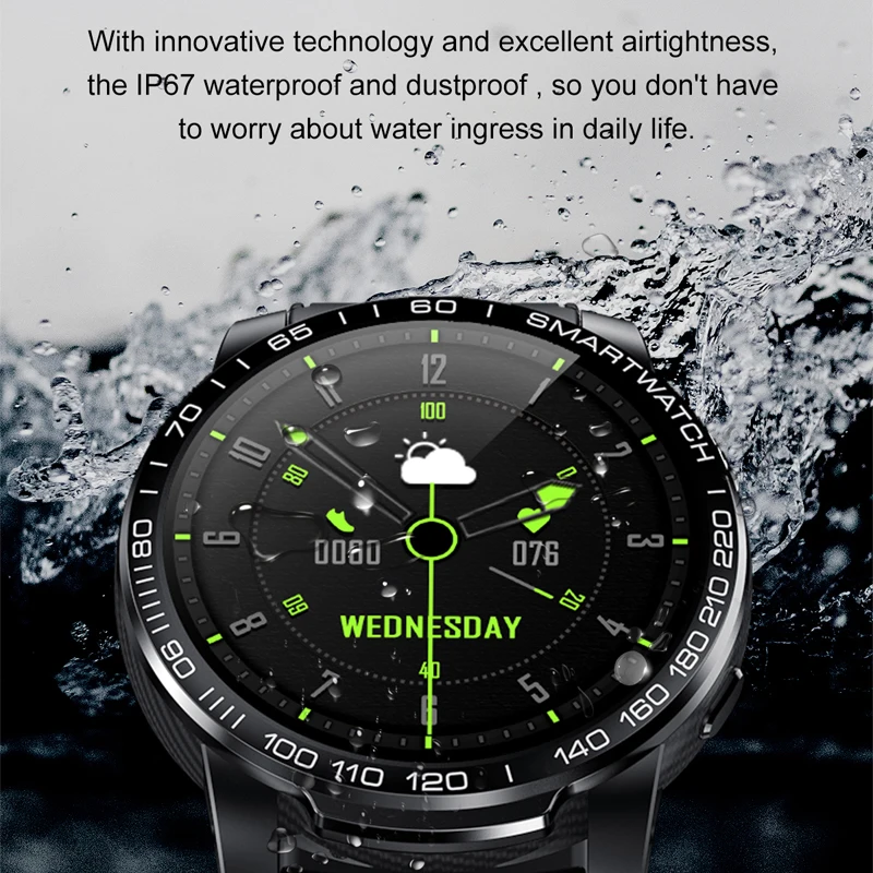 LIGE Nové Mužov smart hodinky bluetooth hovor srdcovej frekvencie, krvného tlaku a nepremokavé športové hodinky fitness sledovanie v reálnom čase počasie +box