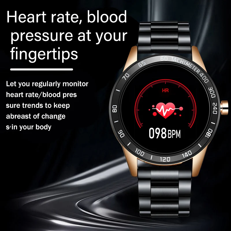 LIGE smart Pánske hodinky 2020 ocele kapela smart hodinky mužov Nepremokavé sport pre iPhone Srdcového tepu informácie volajte smartwatch