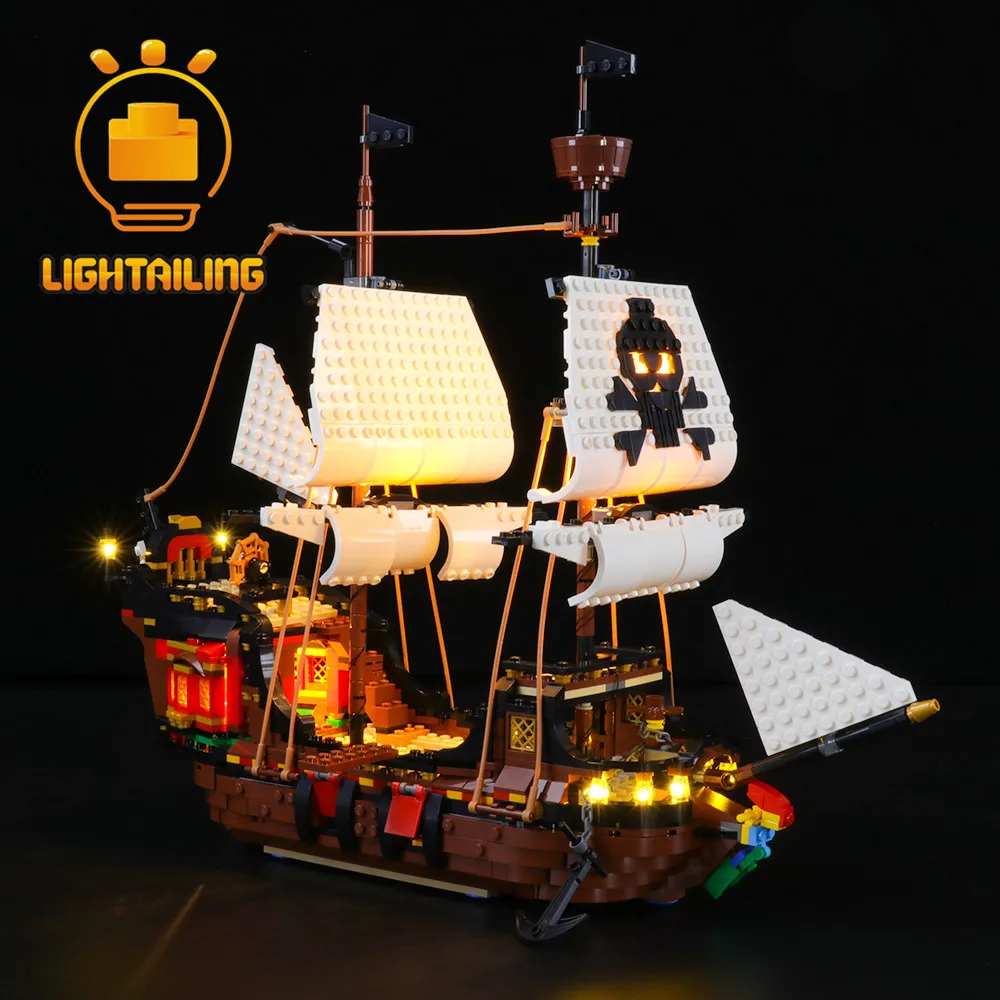 LIGHTAILING LED Svetla Kit Pre 31109 TVORCA Pirátske Lode, Hračky, Stavebné Bloky, Osvetlenie Set