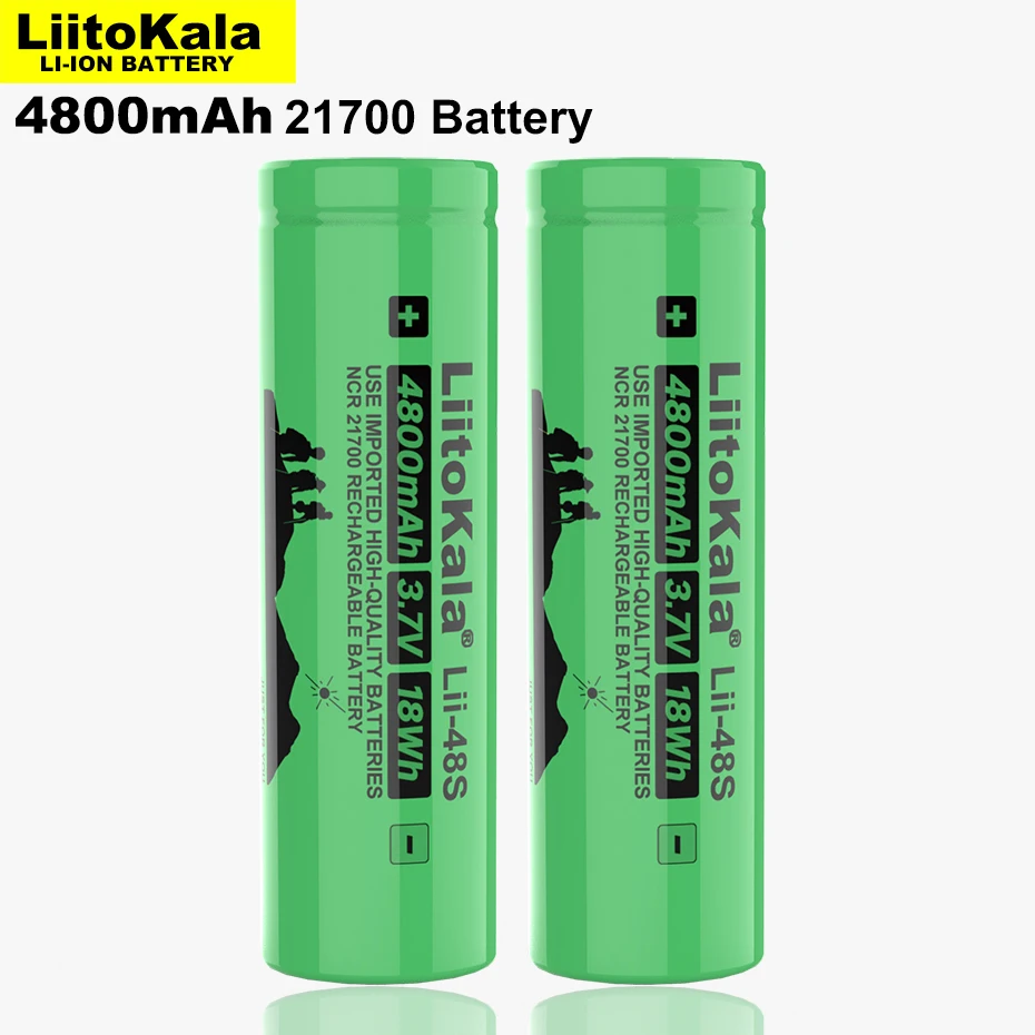 LiitoKala Lii-48S 3,7 V 21700 4800mAh li-lon batéria 9.6 moc 2C Miera Vypúšťania ternární lítiové batérie DIY Elektrické bicykle