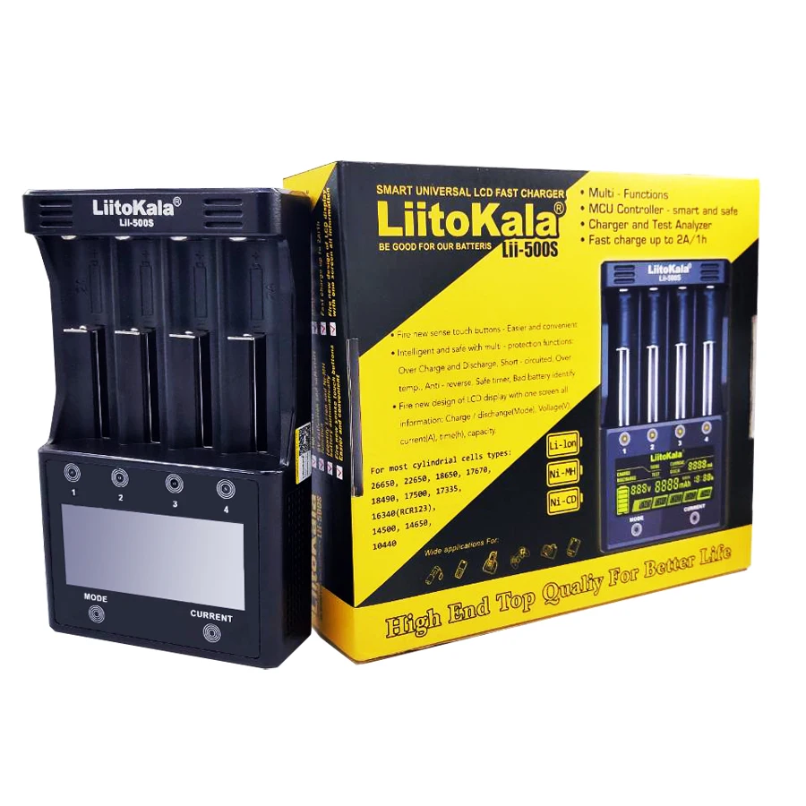 LiitoKala Lii500S LCD 3,7 V 1.2 V 18650 26650 16340 14500 10440 18500 Nabíjačky Batérií
