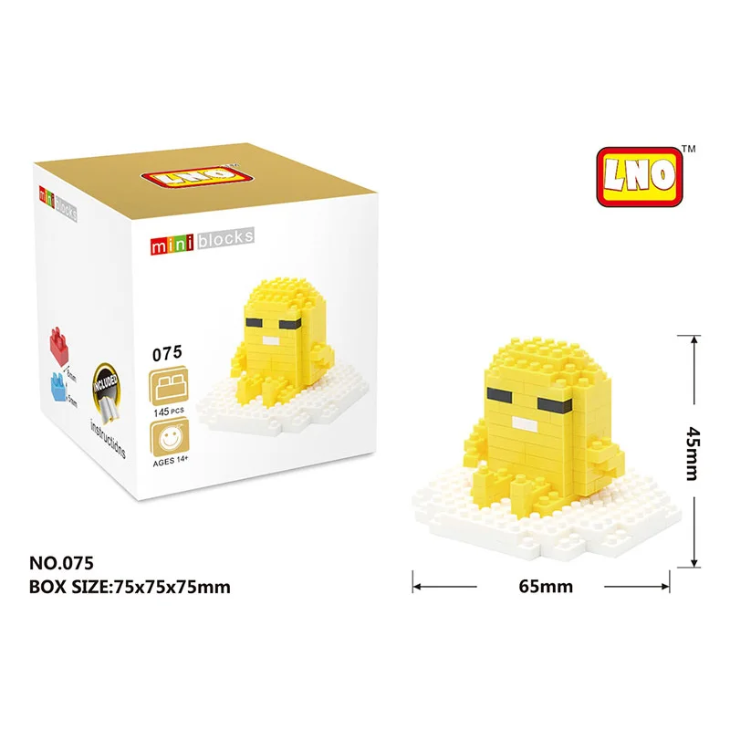 LNO Mini Stavebné Bloky, Vaječný Žĺtok Micro Tehly DIY Model Vzdelávacie Hračky Pre Deti, Deti Narodeninám S Box