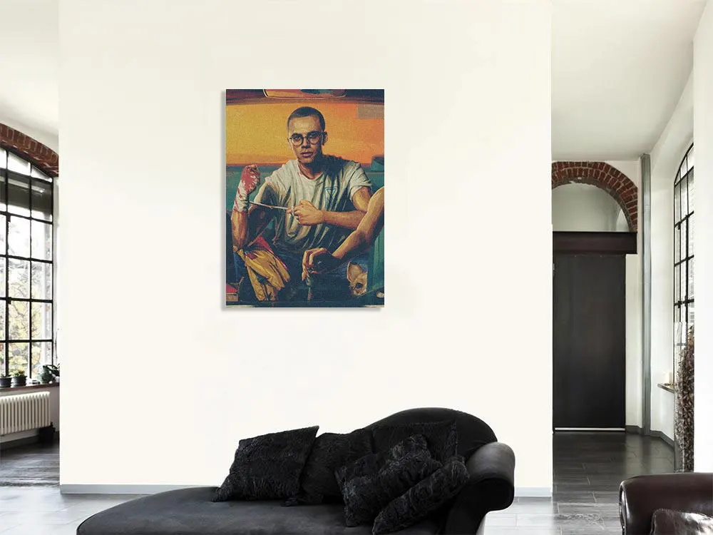 Logika rapper plagát Maľovanie Teens Wall Art Canvas Pre Obývacia Izba Domov Spálňa Štúdia Koľaji izbový Byt umeleckou Výzdobou Výtlačkov