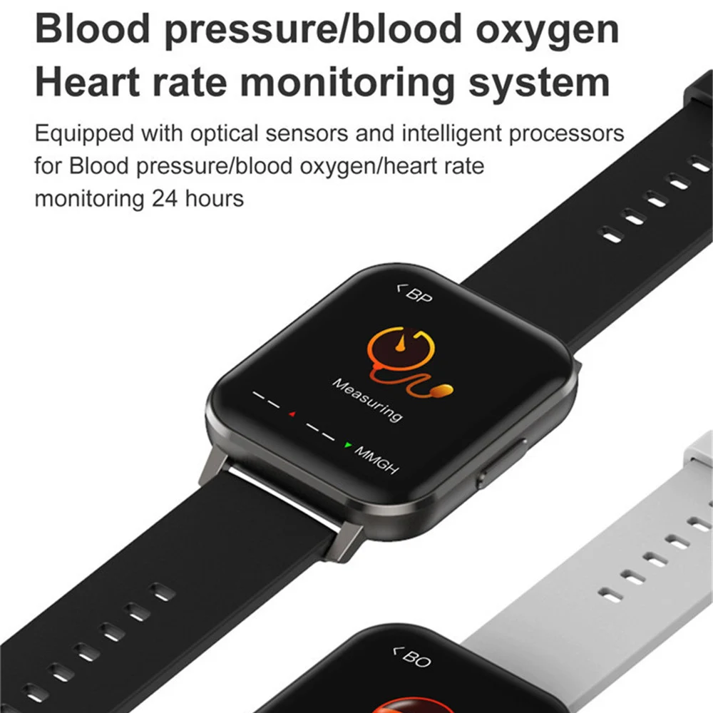 LOKMAT plne Dotykový Displej Smart Hodinky Srdcového tepu Kyslíka v Krvi, EKG, Fitness Tracker Mužov, Žien SmartWatch pre Android iOS