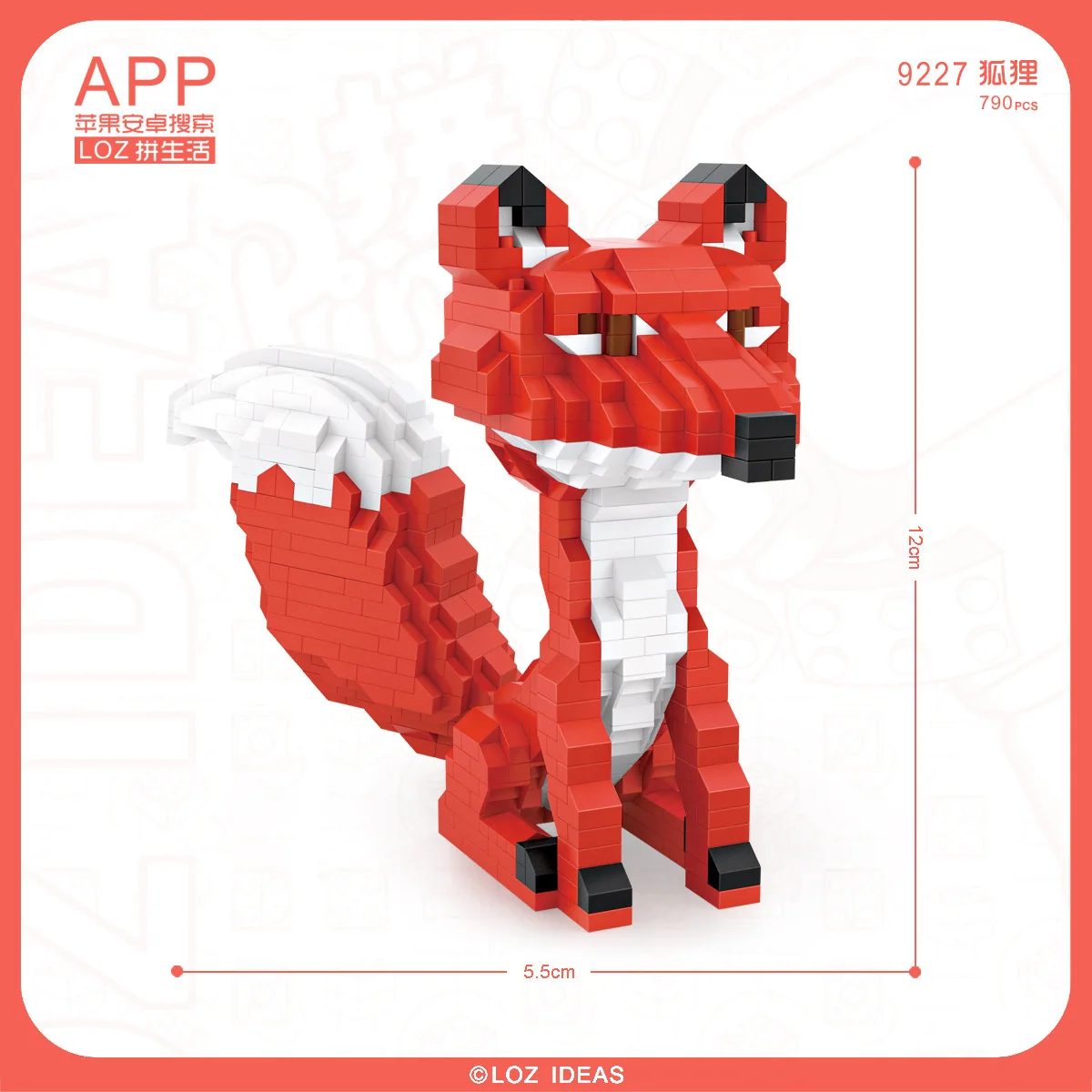 LOZ Diamond Blokov Cartoon Japonské Anime Akčné Figúrky JEDEN ÚDER-MAN Red fox Tehly blok Hobby Hračky pre Deti, darčeky