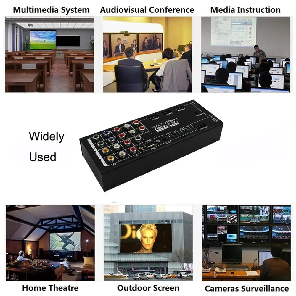Luiizans 8 vstupy 1 Výstup Multi-Funkčné Audio/Video HDMI Prepínač 8 Porty, HDMI Výstup SPDIF/Koaxiálny Digitálny Audio