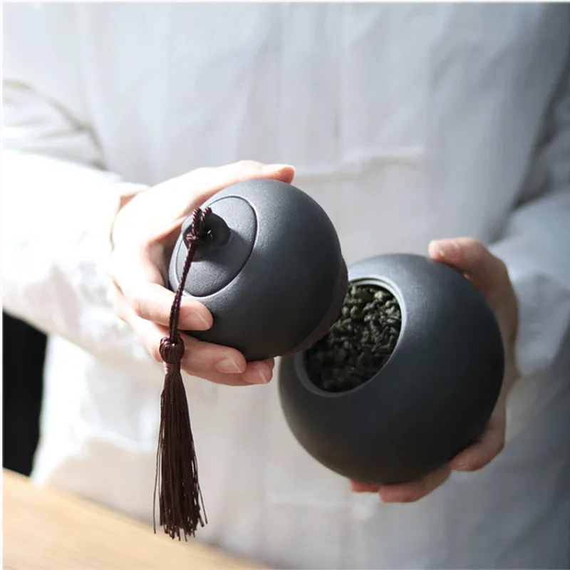 LUWU japonské keramické čaj caddies tekvica čaj kanistroch Kung fu čaj príslušenstvo pre čaj