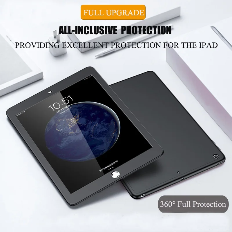 Luxusné 360 Plnú Ochranu Tablet Case For iPad Vzduchu 2 9.7 A1566 A1567 Tvrdeného Skla Pre Ipad Vzduchu 2 Shockproof Funda krycie Sklo