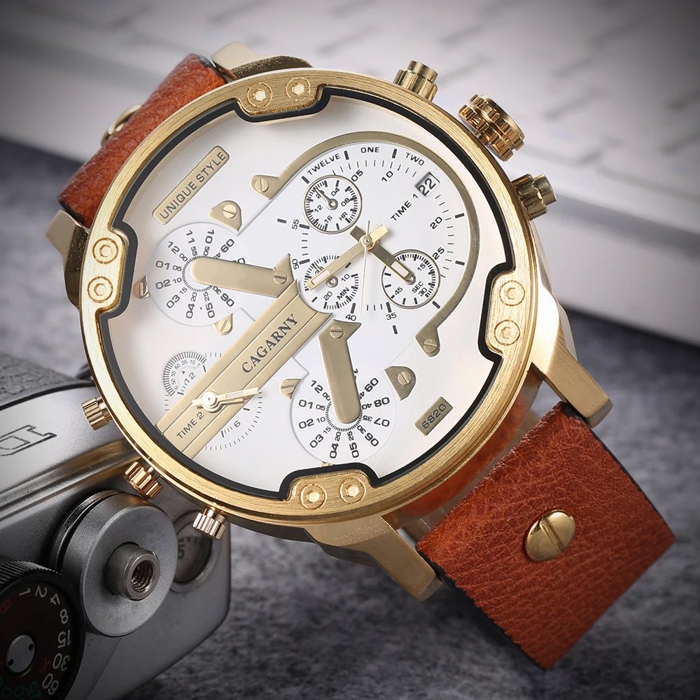 Luxusné Značky Quartz vojenských muži hodinky Veľké dial nepremokavé business náramkové hodinky muž Vianočný darček relojes hombre zegare