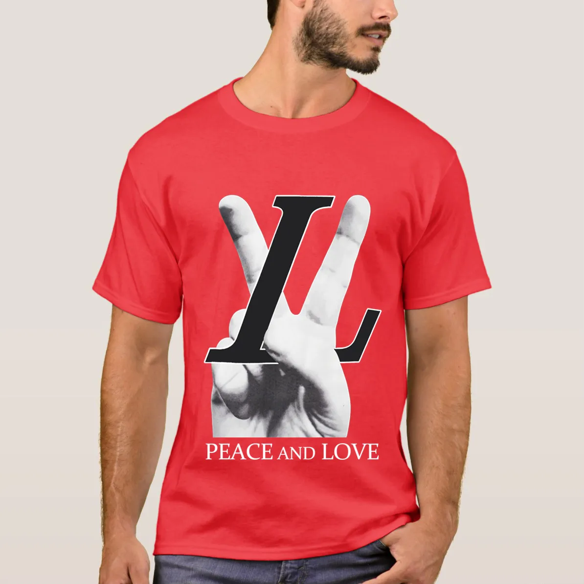 Láska Vutton Pokoj A Lásku V Prstom v Pohode T-shirt 2020 Najnovšie Letné pánske Krátke Rukáv Populárne Tees Tričko Topy Unisex Streetwear