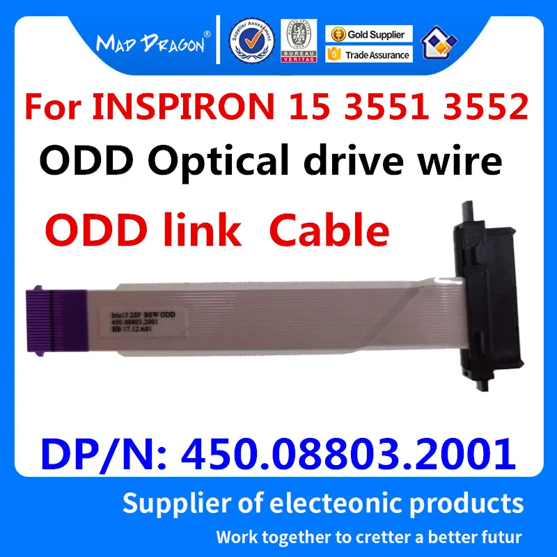 MAD DRAGON Značky Notebook novej Optickej Jednotky Konektor a Stužkový Kábel ODD Kábel pre Dell INSPIRON 15 3551 3552 450.08803.2001