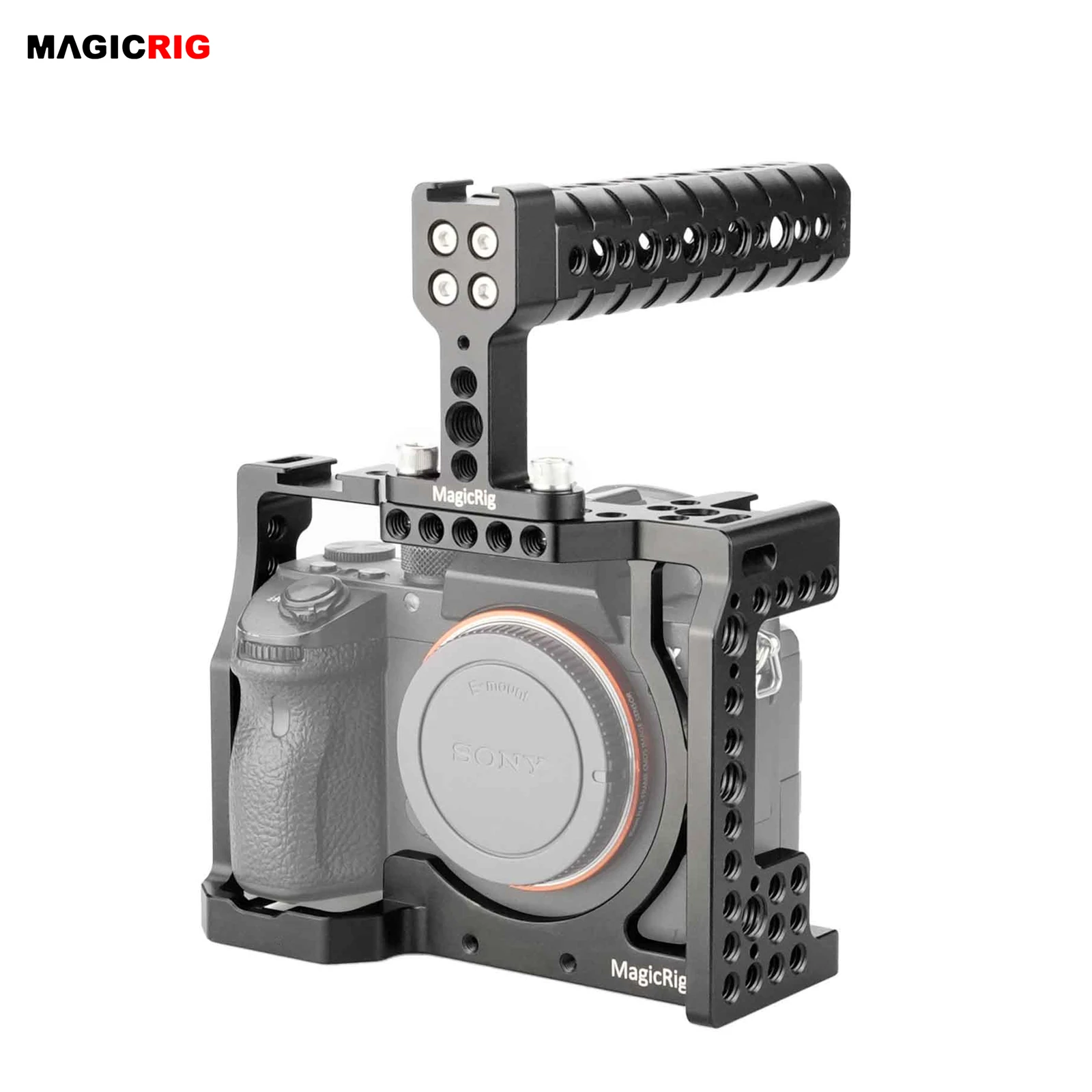 MAGICRIG DSLR Fotoaparát Klietka s Najvyššie Rukoväť Pre Sony A7RIII /A7RII /A7SII /A7M3 /A7II /A7III Fotoaparát Na Rýchle Uvoľnenie Rozšírenie Auta