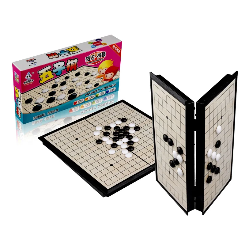 Magnetické Gomoku Veľkoobchod Skladacie Prenosné Magnety Backgammon Detí Vzdelávacie Rodič-dieťa, Hračky, Cestovné Hry