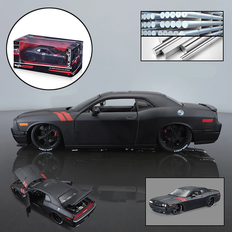 Maisto 1:24 2008 Dodge Challenger simulácia zliatiny model auta, remeslá dekorácie zbierku hračiek nástroje darček