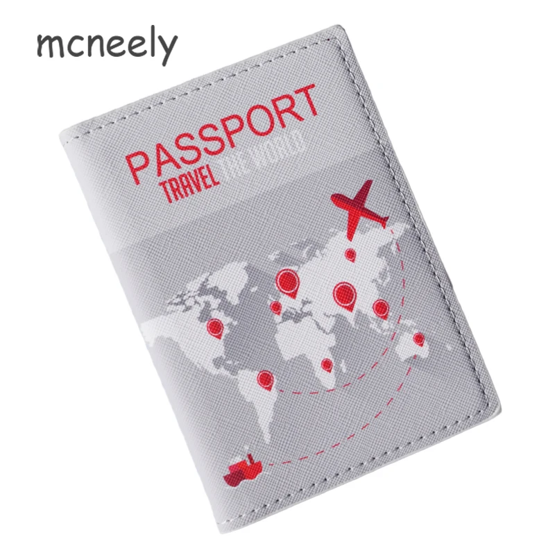 Mapa sveta Cestovný Pas Držiaka Sivá občiansky Preukaz, cestovný Pas Kryt Kožené Muži/Ženy Banka Kreditnej Karty Držiteľ Vstupenky Zložky 1PC