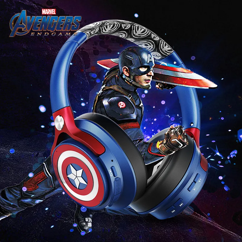Marvel Certifikované Avengers bezdrôtovej náhlavnej súpravy Bluetooth Slúchadlá typu Iron Man, Kapitán Amerika Black Leopard hra headset