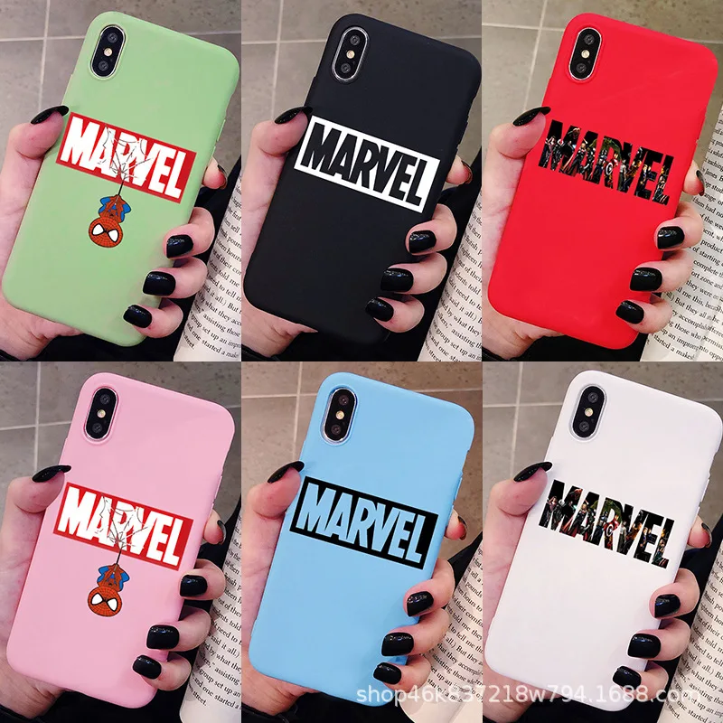 Marvel pre iPhone 5/5S /SE 6/6s/ 6Plus 7/8/ X Plus/XS/XR/XS Max 11/11 Pro / 11Pro Max Spider-Man Silikónové puzdro