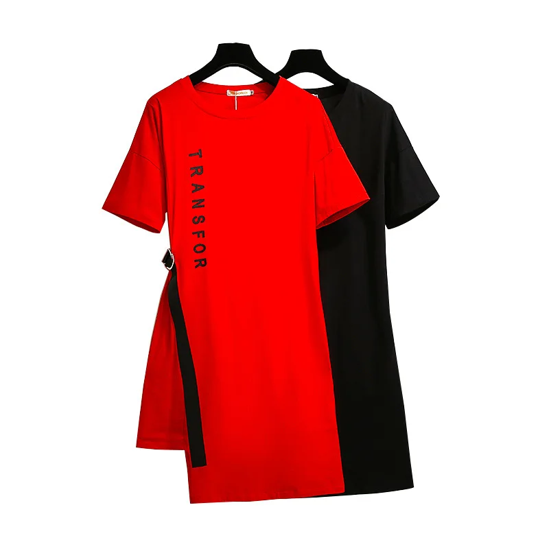 Maxi T Shirt Dress Ženy Lete Bežné Party Šaty Plue Veľkosť Ročníka, Červenej Čipky Plážové Šaty Ženské Oblečenie Sundress Nadrozmerné