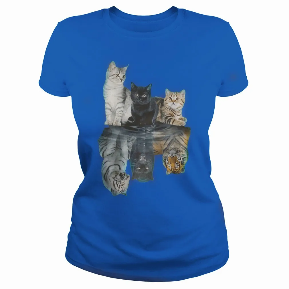 Mačka Odraz Tiger Žien T-Shirt