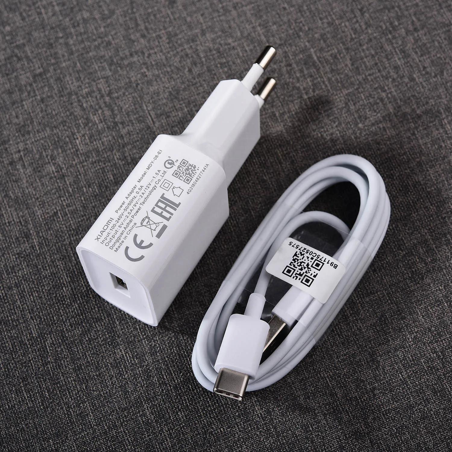 MDY-08-EI Pôvodný Xiao USB Nabíjačka, 18W EÚ Adaptér USB 3.0 TYP C Dátový Kábel Pre Mi 5 6 8 9 Redmi Poznámka 7 8 Pro F1 A2 A3 Lite